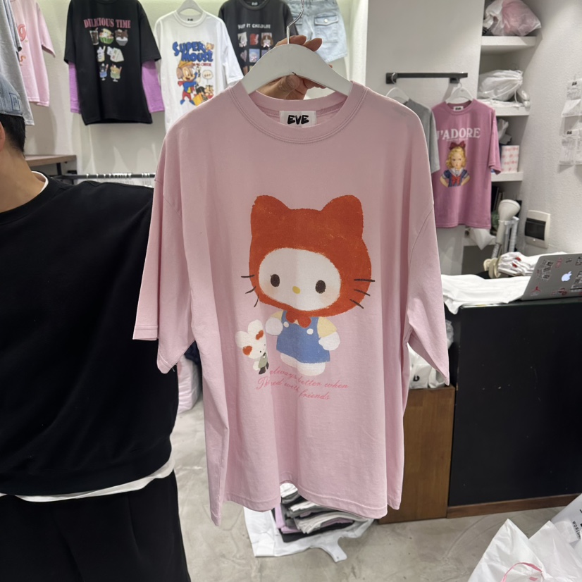 EVE韓國東大門直郵女士新款26春夏職業休閑熱賣時尚推薦T恤EVET恤圖色2