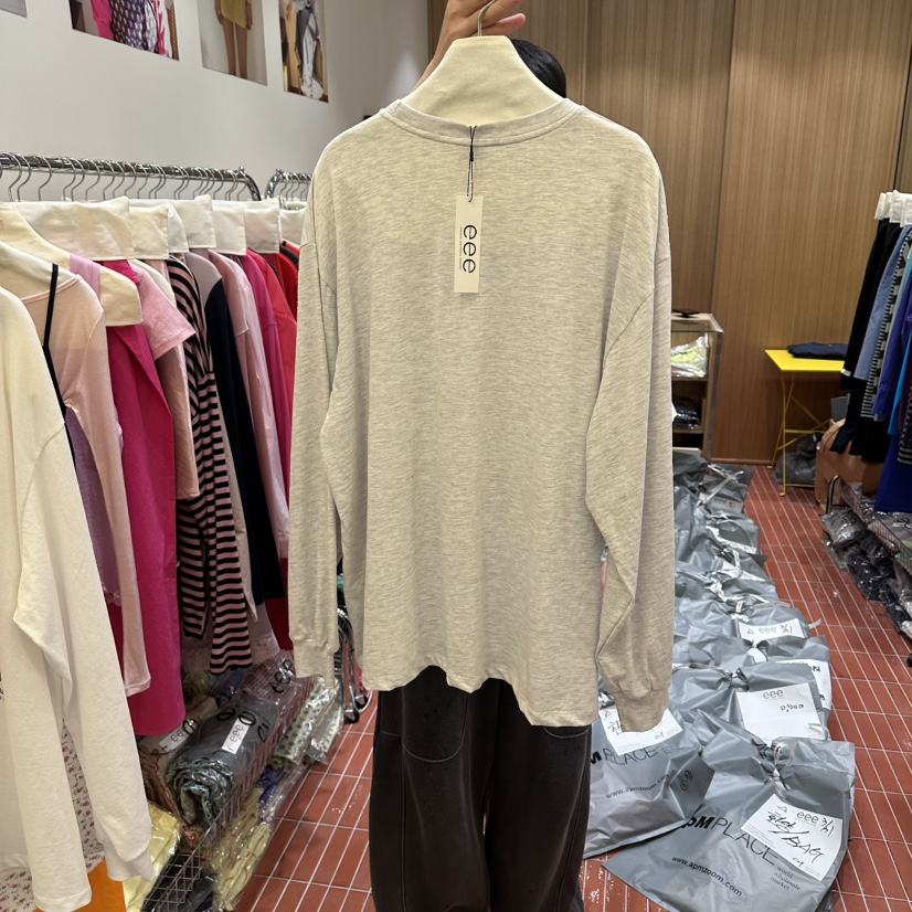 EEE韓國東大門直郵女裝新品推薦休閑職業人氣26春夏長袖T恤EEE長袖T恤