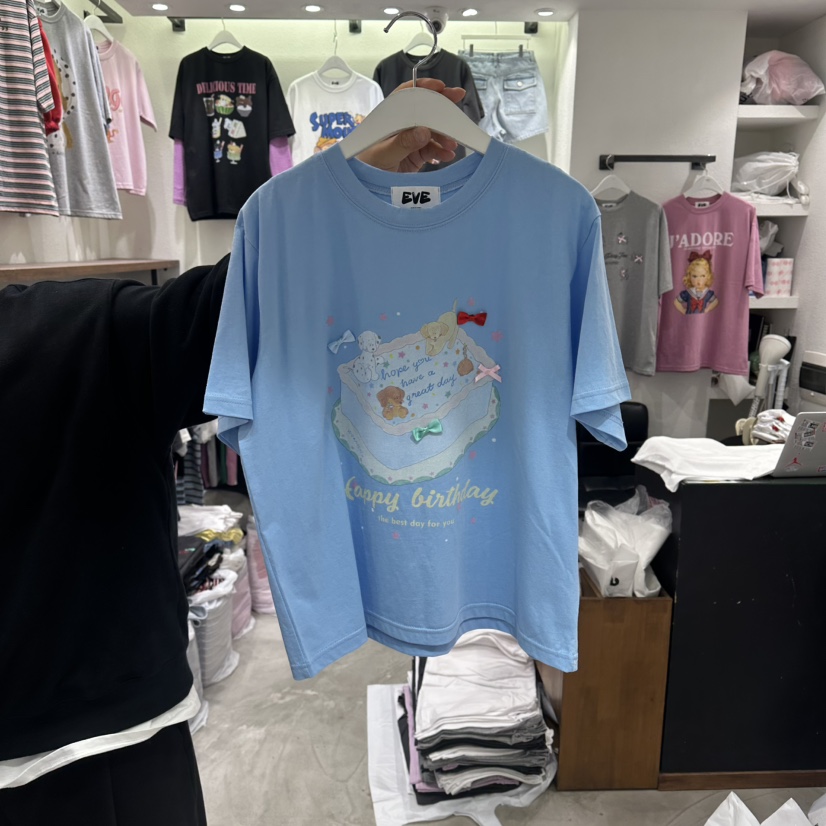 EVE韓國直郵女士新品休閑熱賣人氣26春夏時尚推薦職業T恤EVET恤圖色3