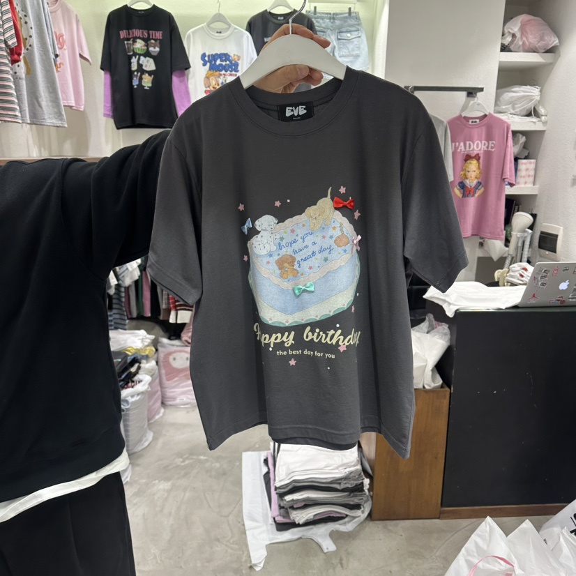 EVE韓國直郵女士新品休閑熱賣人氣26春夏時尚推薦職業T恤EVET恤圖色4