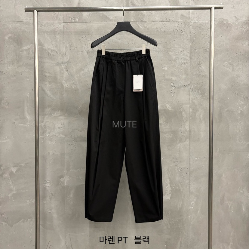 MUTE-P韓國代購女裝新品26春夏人氣時尚推薦職業休閑休閑褲MUTE休閑褲圖色4黑色