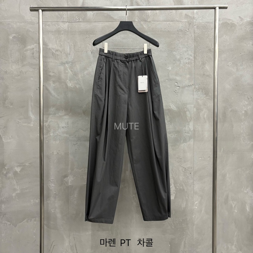 MUTE-P韓國代購女裝新品26春夏人氣時尚推薦職業休閑休閑褲MUTE休閑褲圖色5墨色