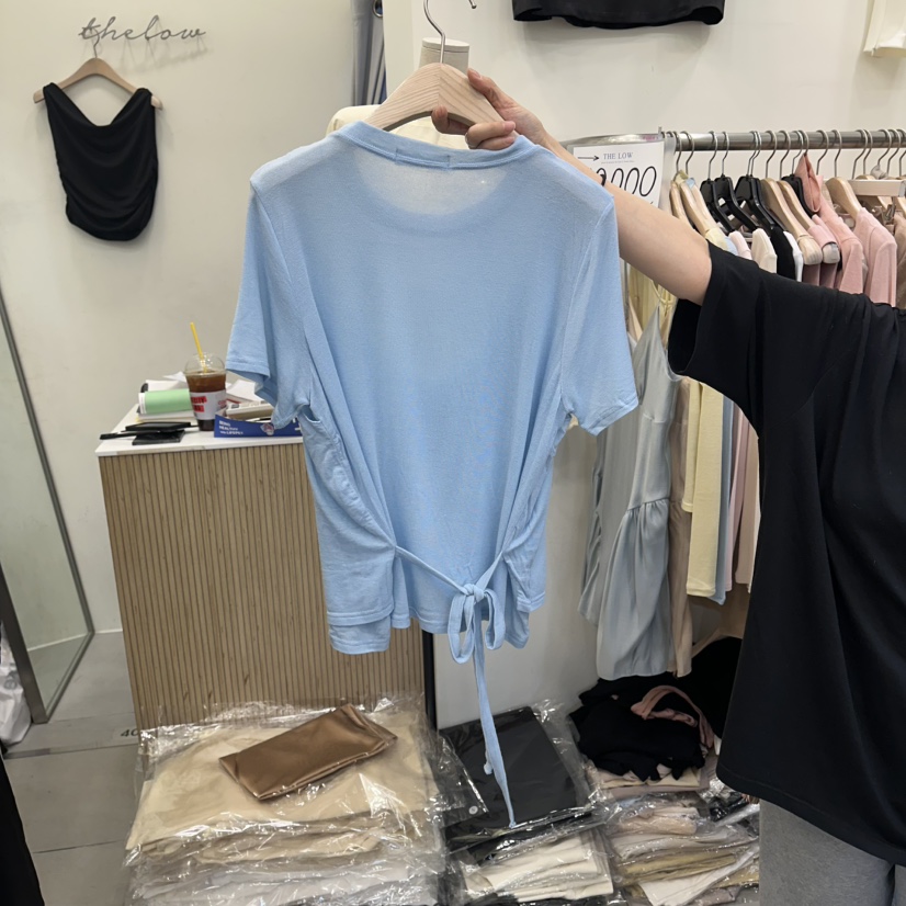THE LOW韓國東大門代購女裝新款休閑推薦時尚26春夏T恤假兩件THE LOWT恤