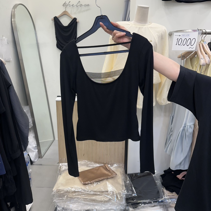 THE LOW韓國直郵女裝新品熱賣推薦人氣時尚休閑26春夏長袖T恤THE LOW長袖T恤