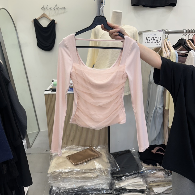 THE LOW韓國直郵女裝新品熱賣推薦人氣時尚休閑26春夏長袖T恤THE LOW長袖T恤圖色1