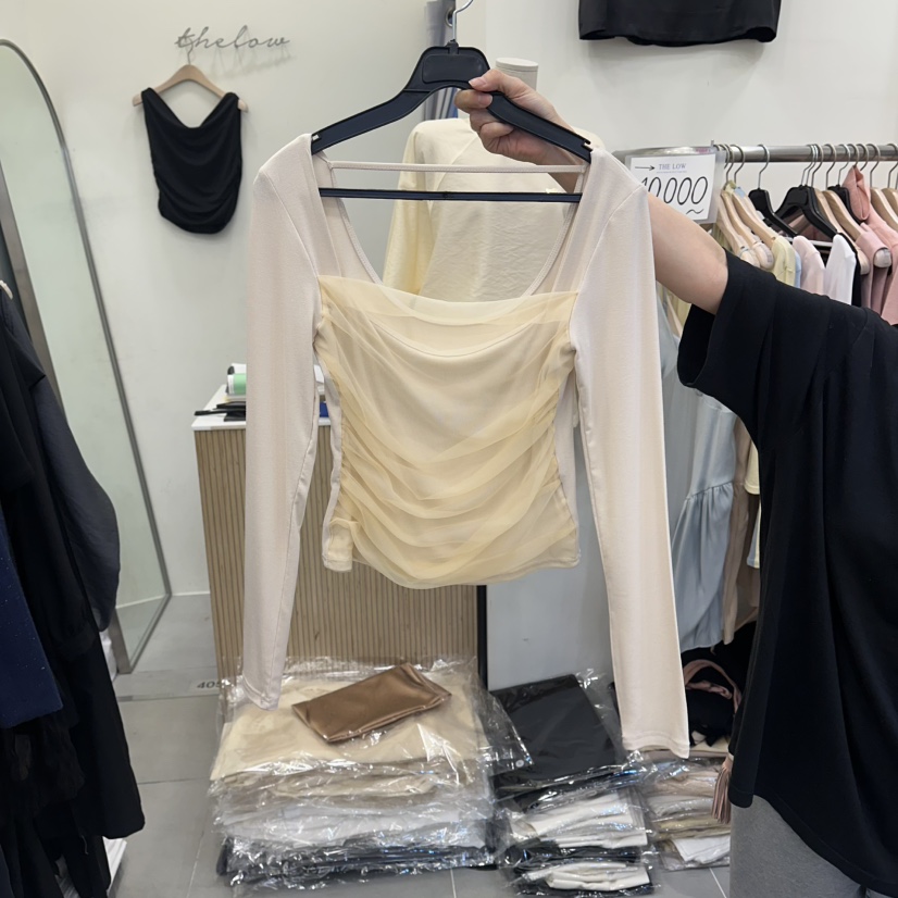 THE LOW韓國直郵女裝新品熱賣推薦人氣時尚休閑26春夏長袖T恤THE LOW長袖T恤圖色2