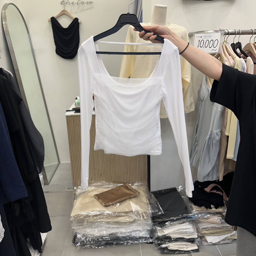 THE LOW韓國直郵女裝新品熱賣推薦人氣時尚休閑26春夏長袖T恤THE LOW長袖T恤圖色3