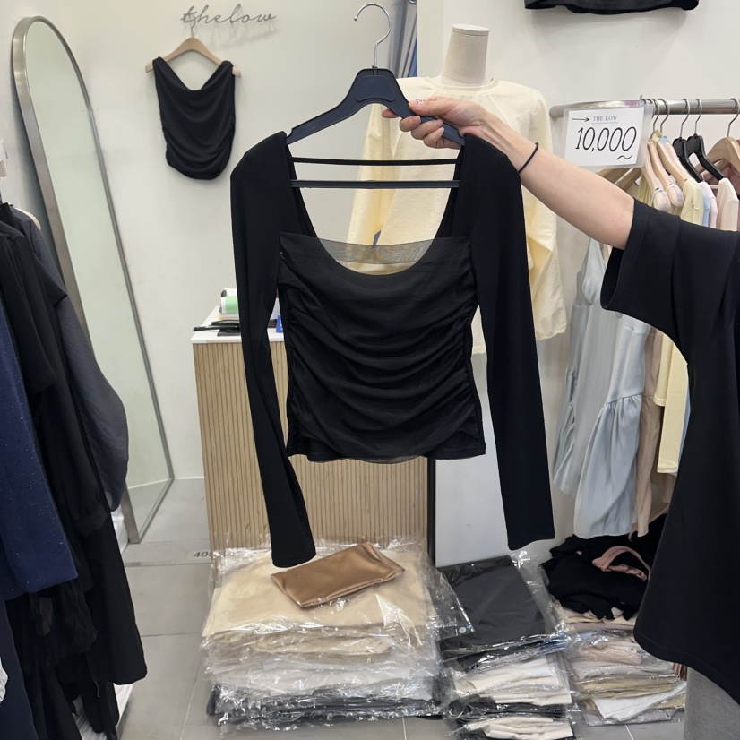 THE LOW韓國直郵女裝新品熱賣推薦人氣時尚休閑26春夏長袖T恤THE LOW長袖T恤圖色4