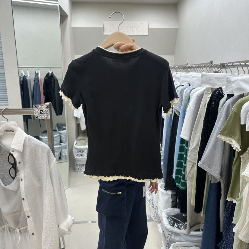ASCEND韓國直郵實拍女裝新款26春夏時尚職業休閑T恤假兩件ASCENDT恤