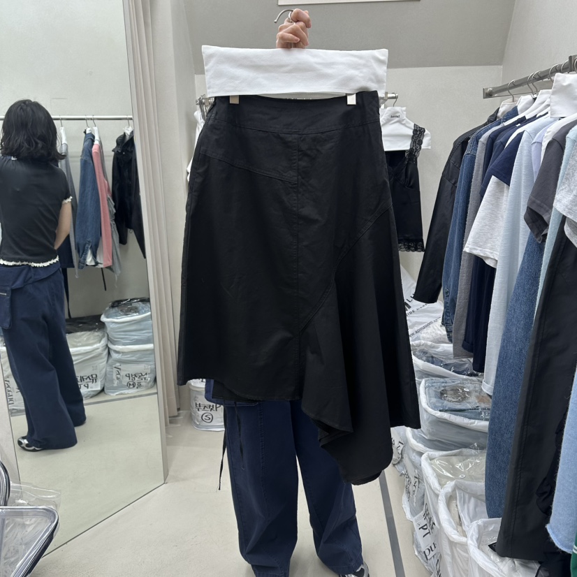 ASCEND韓國東大門代購女裝新品休閑熱賣推薦人氣長裙不對稱ASCEND長裙