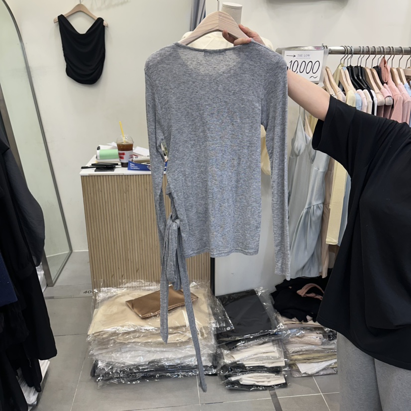 THE LOW韓國直郵女士新款休閑26春夏推薦職業時尚長袖T恤THE LOW長袖T恤