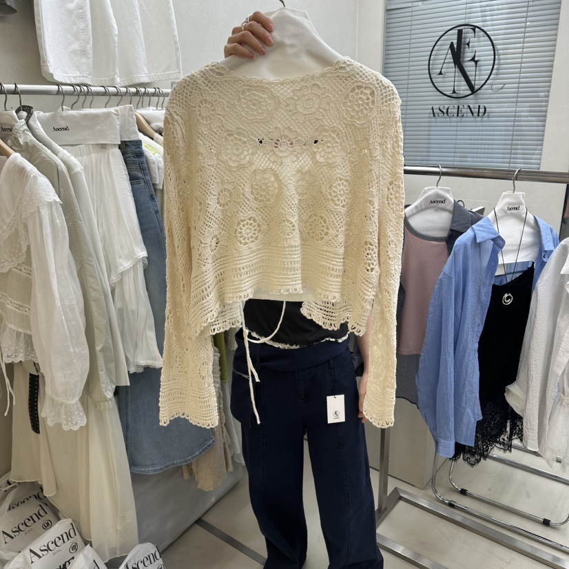 ASCEND韓國直郵實拍女士新款26春夏針織衫不含內搭羊毛衫ASCEND針織衫