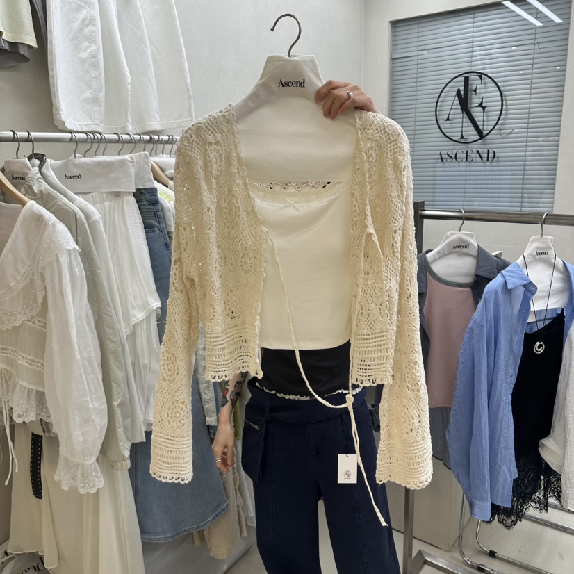 ASCEND韓國直郵實拍女士新款26春夏針織衫不含內搭羊毛衫ASCEND針織衫圖色1不含里