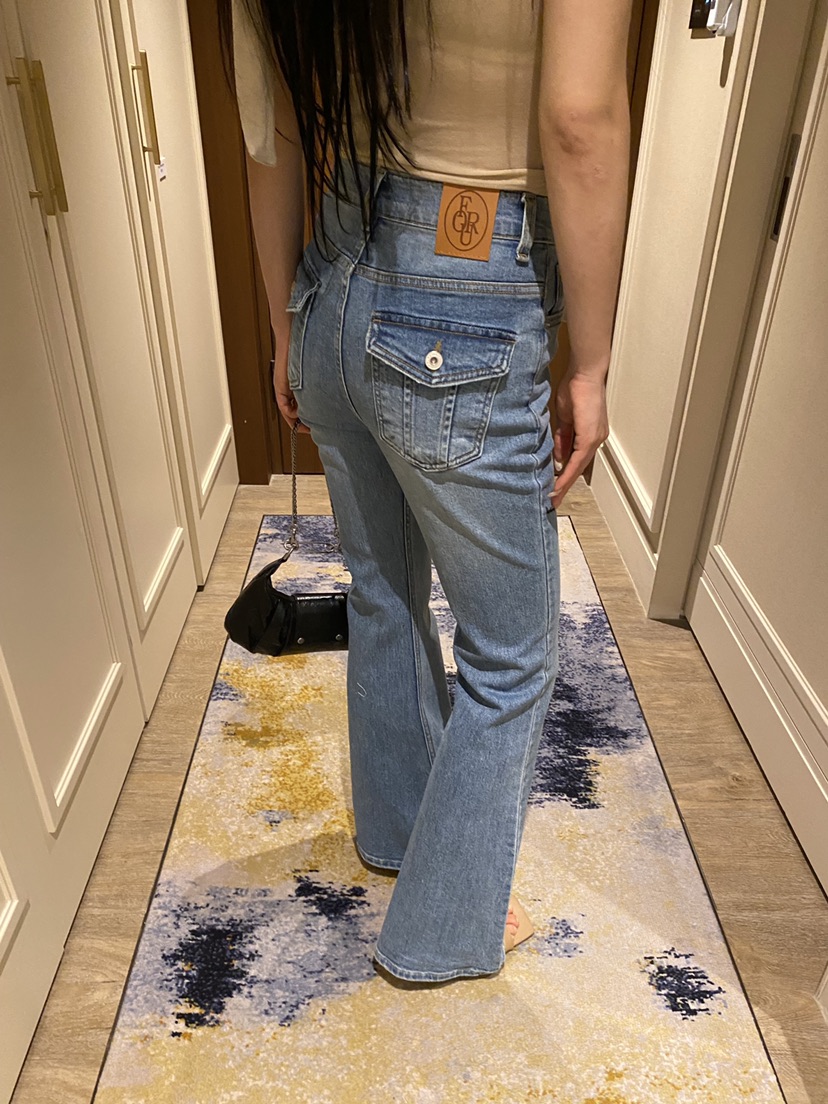 FOUREIGHT韓國代購女裝新款熱賣26春夏休閑推薦牛仔褲口袋FOUR EIGHT牛仔褲