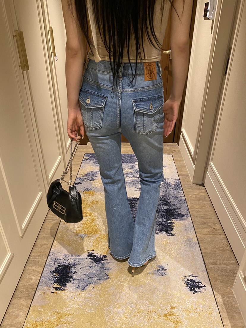 FOUREIGHT韓國代購女裝新款熱賣26春夏休閑推薦牛仔褲口袋FOUR EIGHT牛仔褲