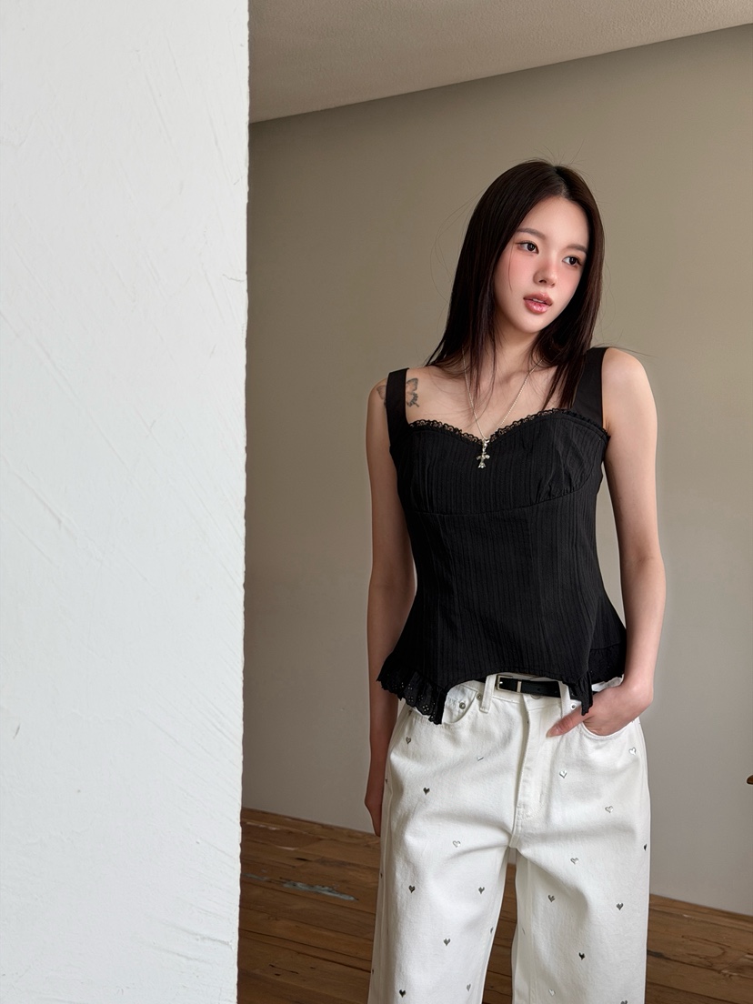 MARKE-P韓國直郵女裝新品職業推薦26春夏休閑吊帶背心蕾絲MARKE-P吊帶/背心