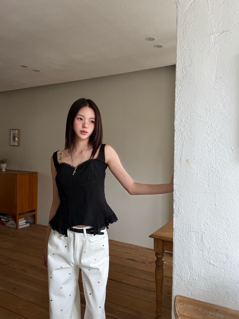 MARKE-P韓國直郵女裝新品職業推薦26春夏休閑吊帶背心蕾絲MARKE-P吊帶/背心