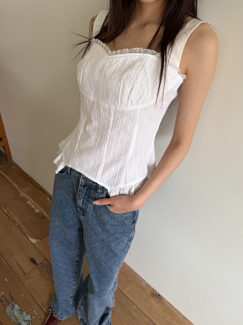 MARKE-P韓國直郵女裝新品職業推薦26春夏休閑吊帶背心蕾絲MARKE-P吊帶/背心