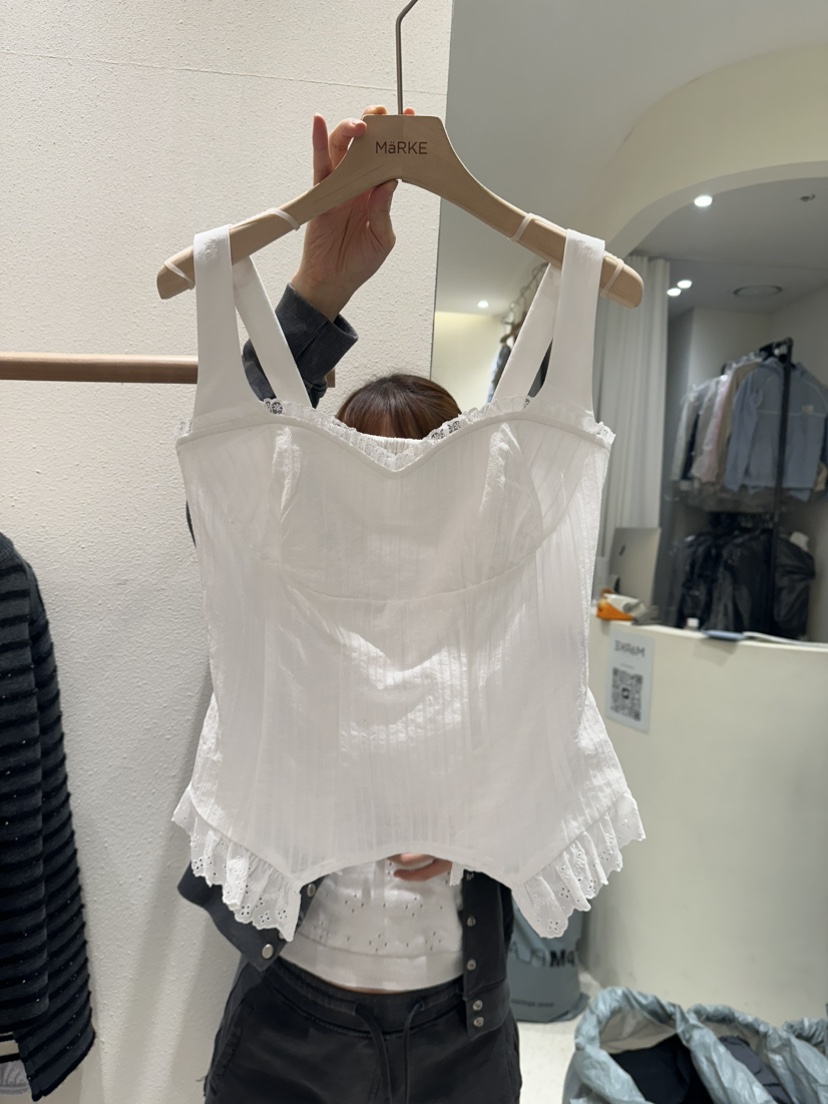 MARKE-P韓國直郵女裝新品職業推薦26春夏休閑吊帶背心蕾絲MARKE-P吊帶/背心圖色1
