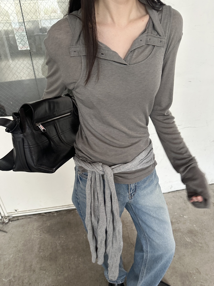 BOWIE韓國東大門直郵女士新款推薦熱賣人氣26春夏長袖T恤BOWIE長袖T恤