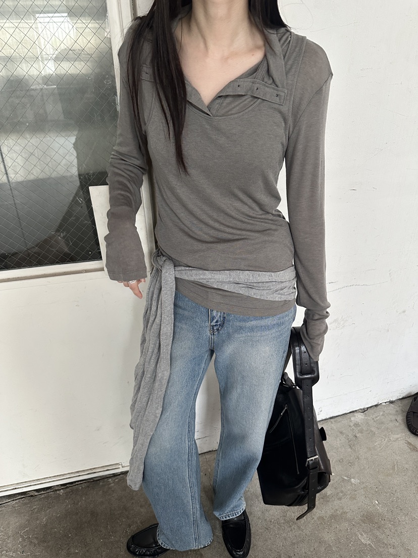 BOWIE韓國東大門直郵女士新款推薦熱賣人氣26春夏長袖T恤BOWIE長袖T恤