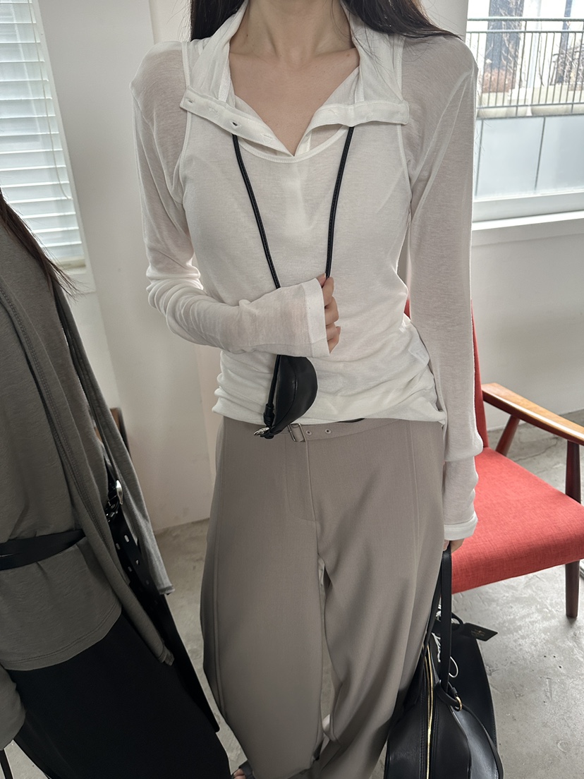 BOWIE韓國東大門直郵女士新款推薦熱賣人氣26春夏長袖T恤BOWIE長袖T恤