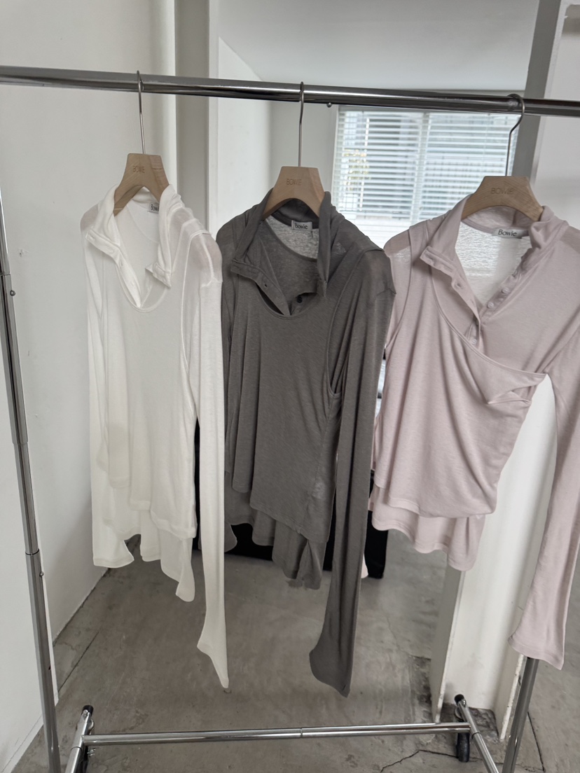 BOWIE韓國東大門直郵女士新款推薦熱賣人氣26春夏長袖T恤BOWIE長袖T恤