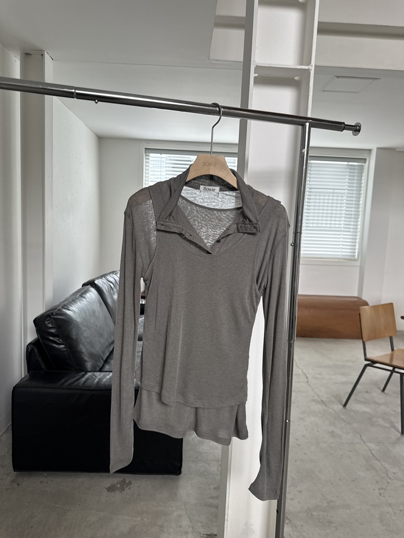 BOWIE韓國東大門直郵女士新款推薦熱賣人氣26春夏長袖T恤BOWIE長袖T恤圖色3