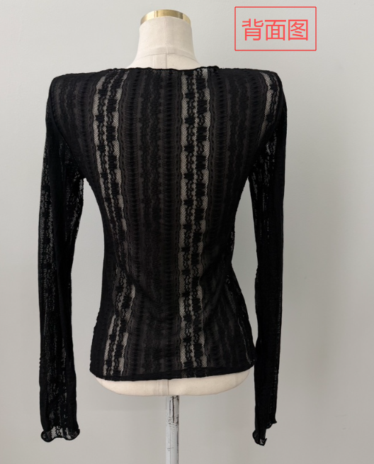 UNA/THE MAY韓國東大門代購女士新款職業熱賣長袖T恤蕾絲THEMAY/UNA長袖T恤圖色2