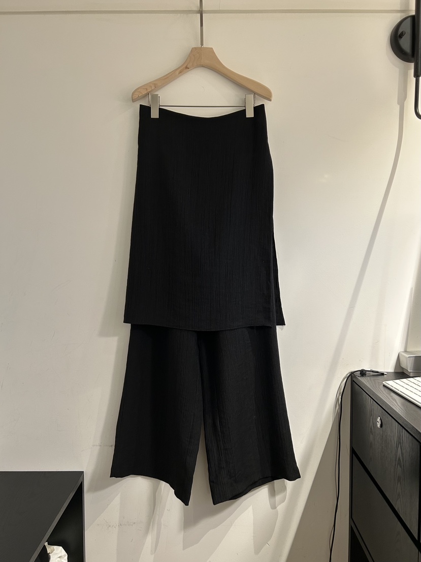 NOTICE韓國直郵女裝新款時尚熱賣26春夏職業裙褲百褶褶裙NOTICE裙褲圖色2