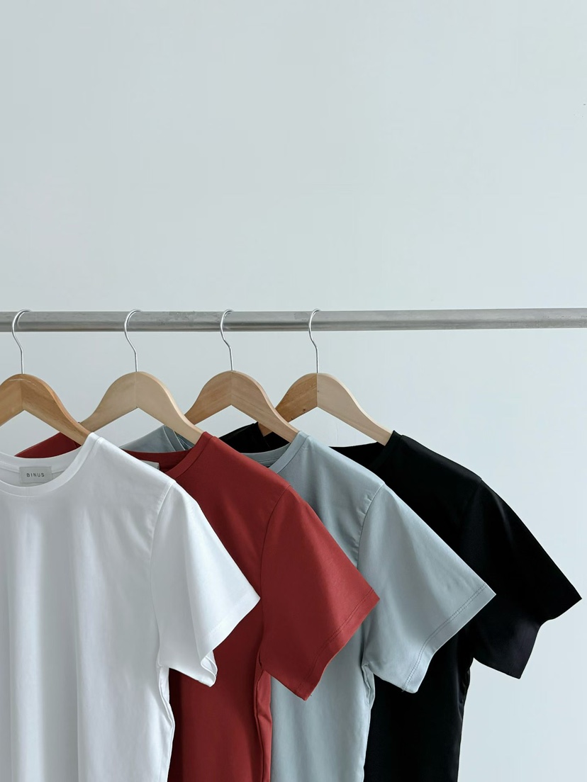 BINUS韓國直郵實拍女裝新品26春夏人氣推薦職業休閑時尚T恤BINUST恤