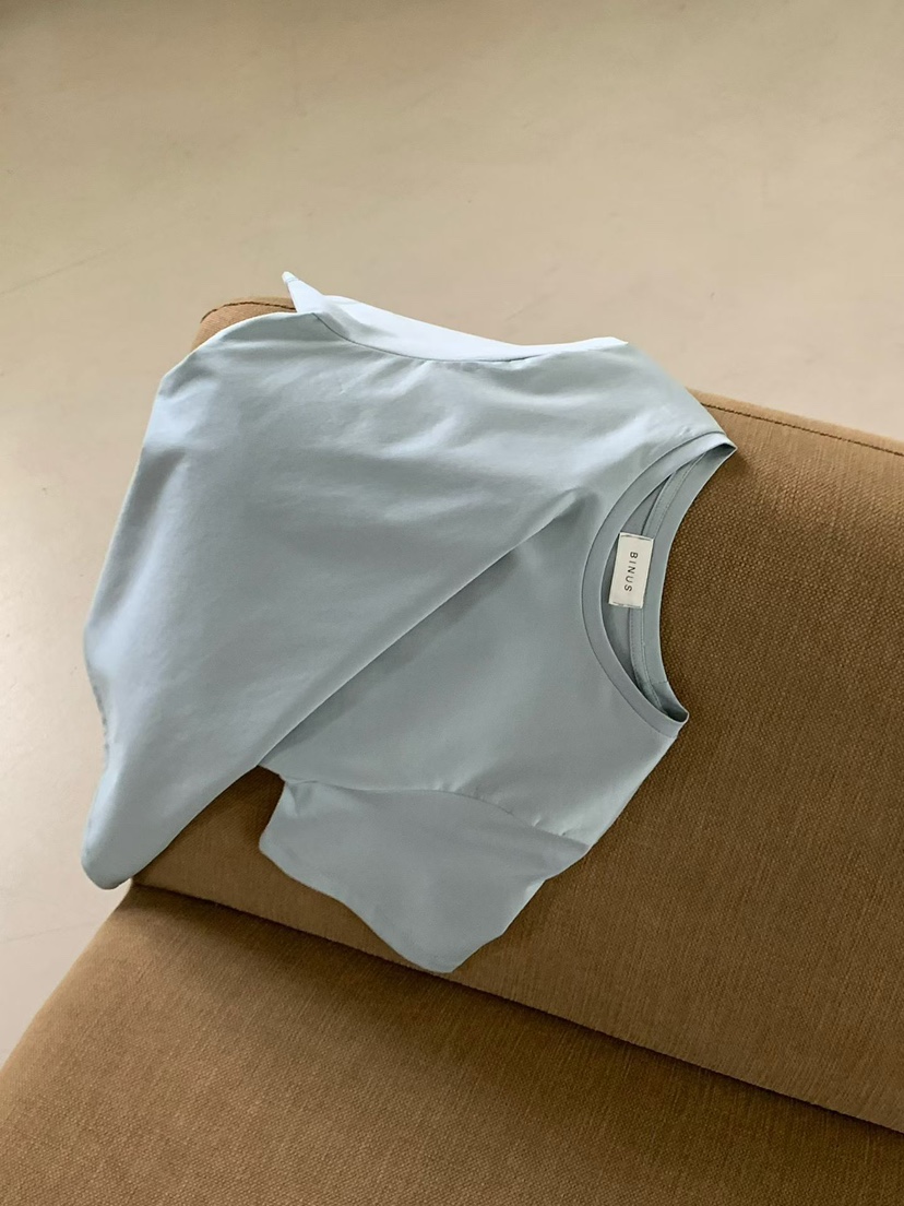 BINUS韓國直郵實拍女裝新品26春夏人氣推薦職業休閑時尚T恤BINUST恤