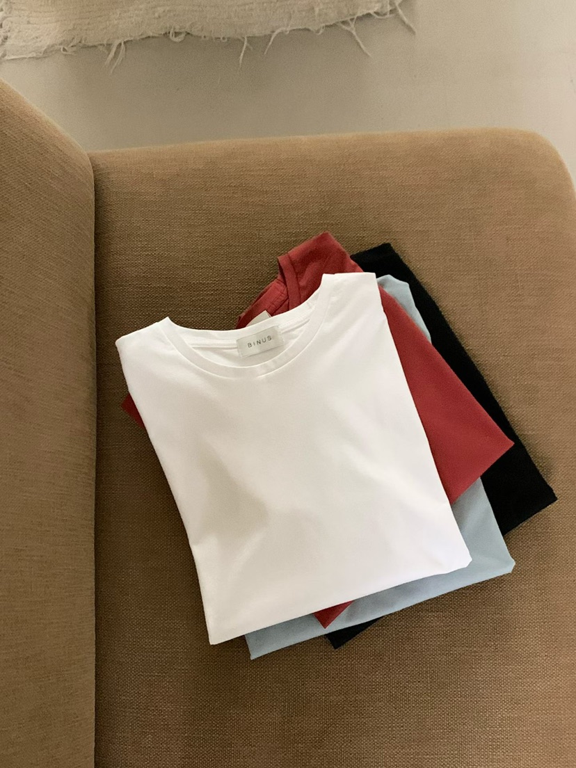 BINUS韓國直郵實拍女裝新品26春夏人氣推薦職業休閑時尚T恤BINUST恤