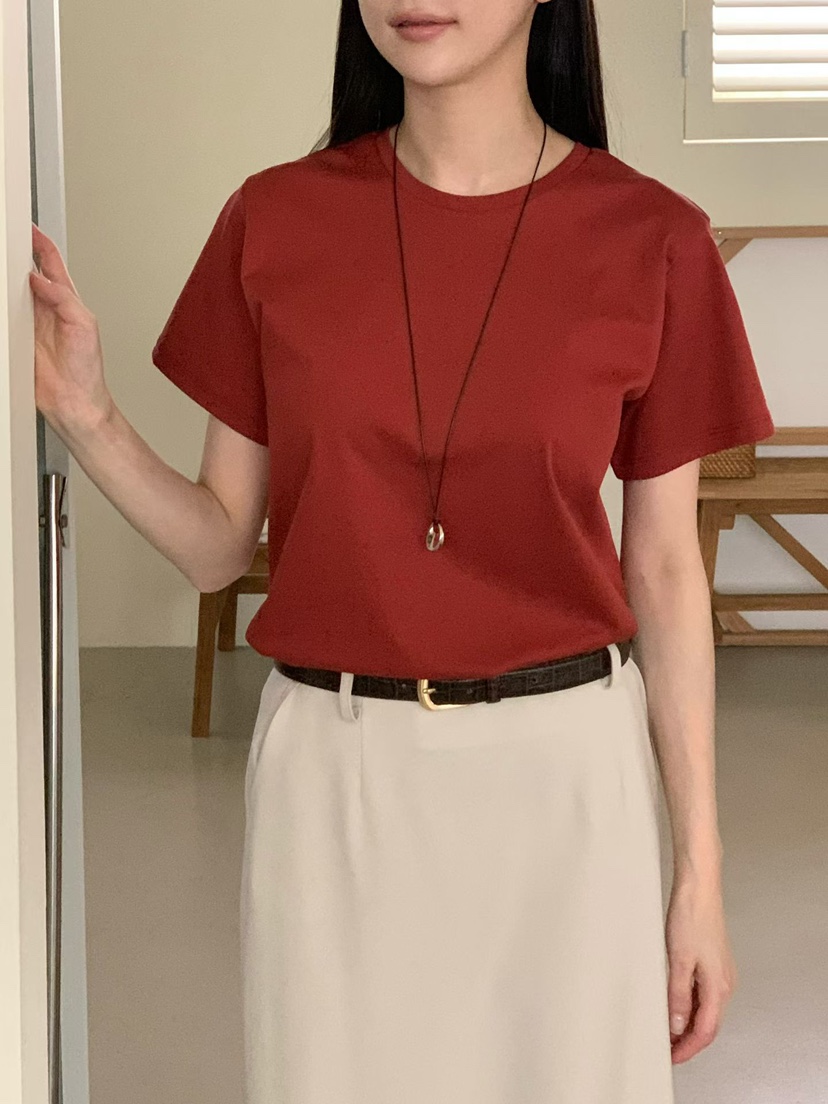 BINUS韓國直郵實拍女裝新品26春夏人氣推薦職業休閑時尚T恤BINUST恤圖色2