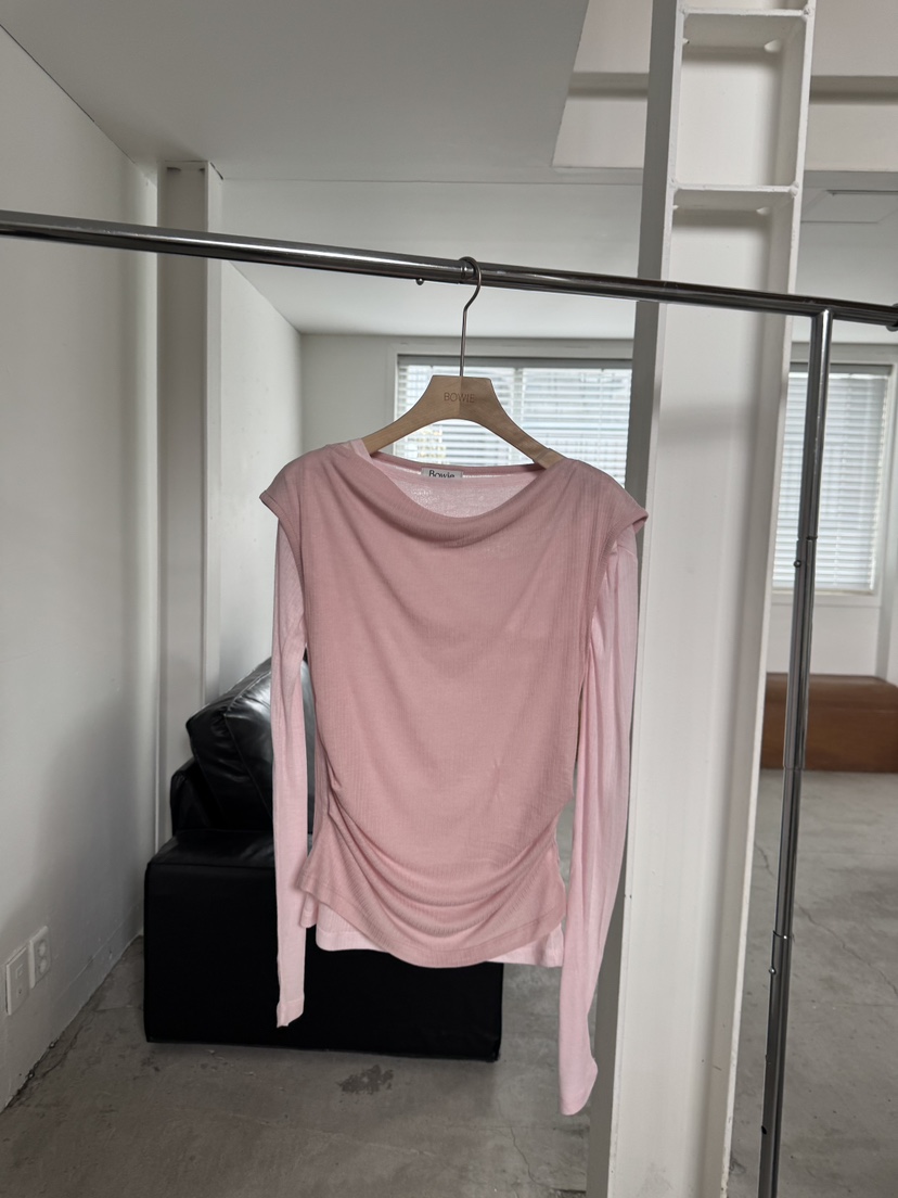 BOWIE韓國東大門直郵女裝新款26春夏休閑推薦熱賣長袖T恤BOWIE長袖T恤圖色1