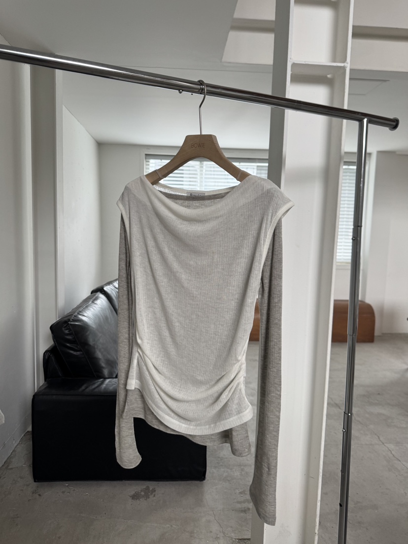 BOWIE韓國東大門直郵女裝新款26春夏休閑推薦熱賣長袖T恤BOWIE長袖T恤圖色3