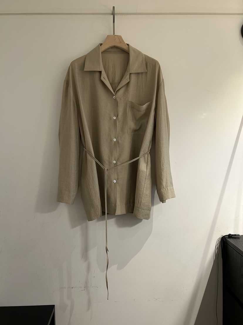 NOTICE韓國直郵實拍女士新款推薦26春夏襯衫蕾絲衫含腰繩NOTICE襯衫/蕾絲衫圖色3