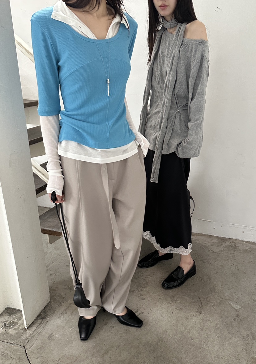 BOWIE韓國直郵女士新品時尚26春夏休閑推薦職業熱賣人氣T恤BOWIET恤