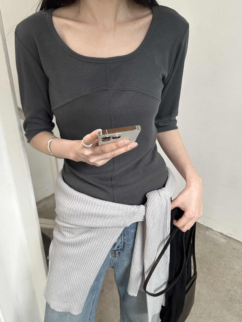 BOWIE韓國直郵女士新品時尚26春夏休閑推薦職業熱賣人氣T恤BOWIET恤