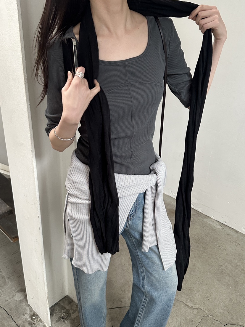 BOWIE韓國直郵女士新品時尚26春夏休閑推薦職業熱賣人氣T恤BOWIET恤