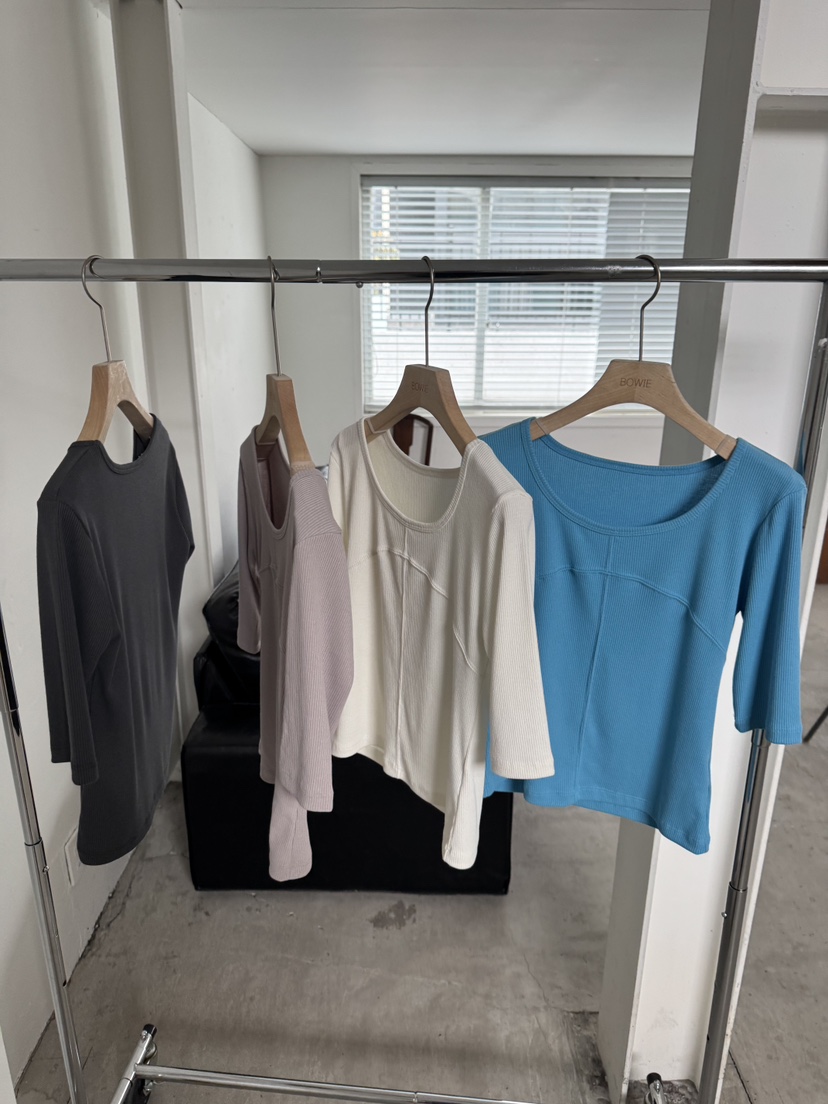 BOWIE韓國直郵女士新品時尚26春夏休閑推薦職業熱賣人氣T恤BOWIET恤