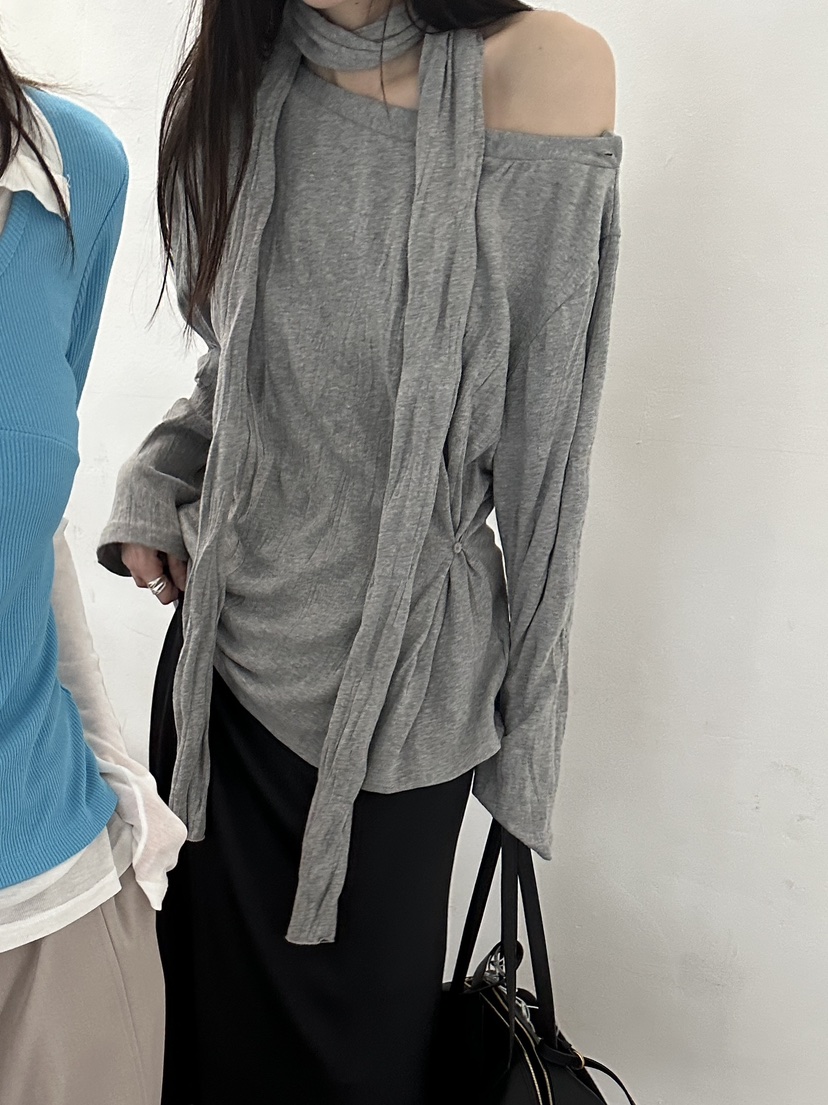 BOWIE韓國東大門直郵女裝新款休閑熱賣26春夏人氣長袖T恤BOWIE長袖T恤