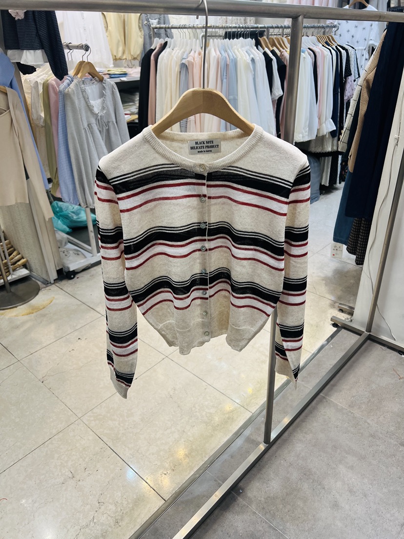 BLACK NOTE韓國東大門代購女裝新品時尚熱賣休閑針織衫亞麻BLACK NOTE針織衫圖色1