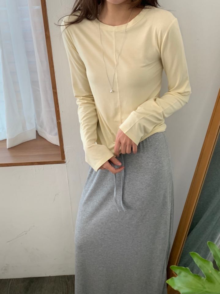 KOMOREBI韓國直郵實拍女士新款時尚26春夏休閑推薦長袖T恤KOMOREBI長袖T恤