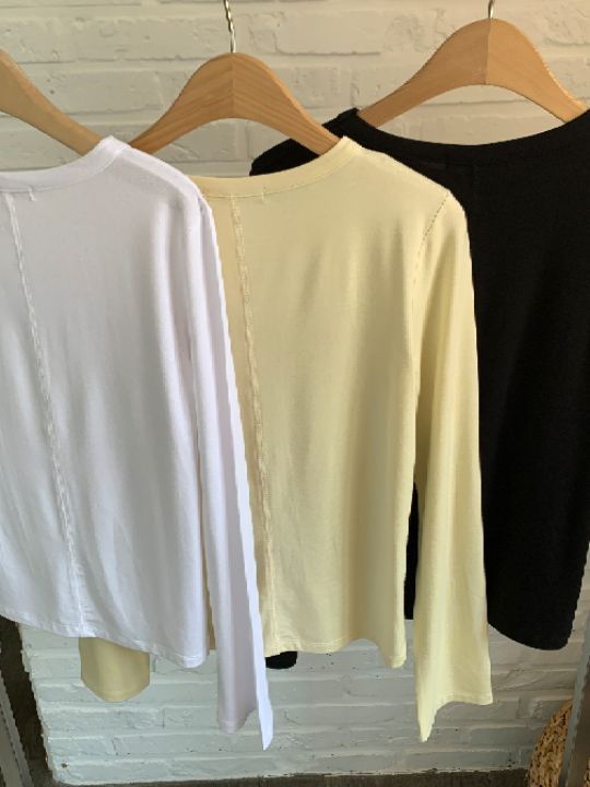 KOMOREBI韓國直郵實拍女士新款時尚26春夏休閑推薦長袖T恤KOMOREBI長袖T恤