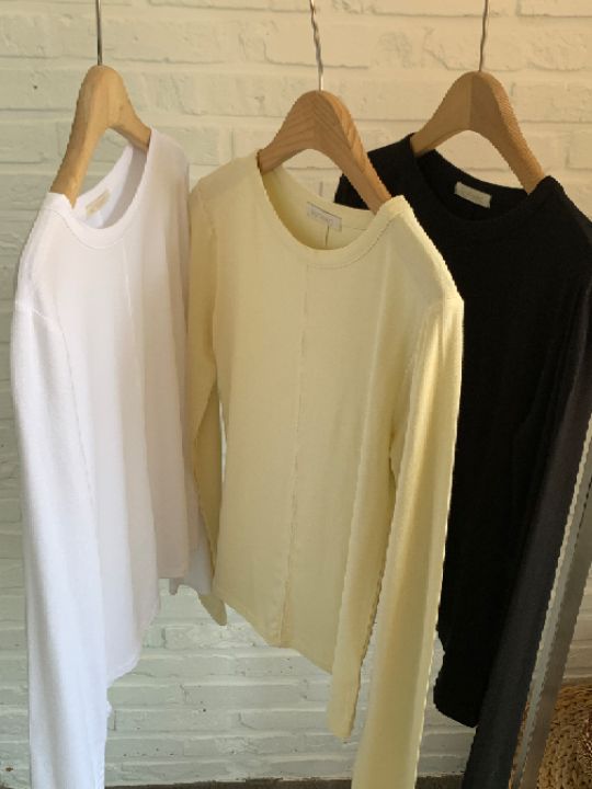 KOMOREBI韓國直郵實拍女士新款時尚26春夏休閑推薦長袖T恤KOMOREBI長袖T恤