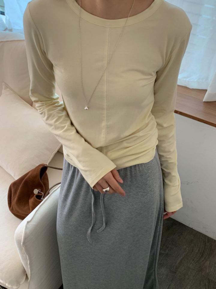 KOMOREBI韓國直郵實拍女士新款時尚26春夏休閑推薦長袖T恤KOMOREBI長袖T恤