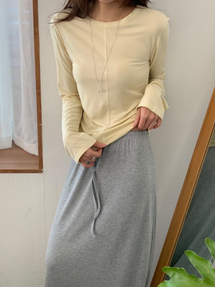 KOMOREBI韓國直郵實拍女士新款時尚26春夏休閑推薦長袖T恤KOMOREBI長袖T恤