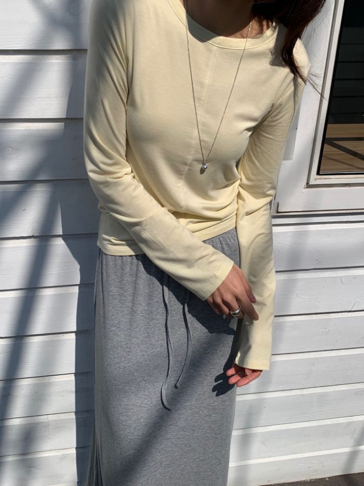 KOMOREBI韓國直郵實拍女士新款時尚26春夏休閑推薦長袖T恤KOMOREBI長袖T恤