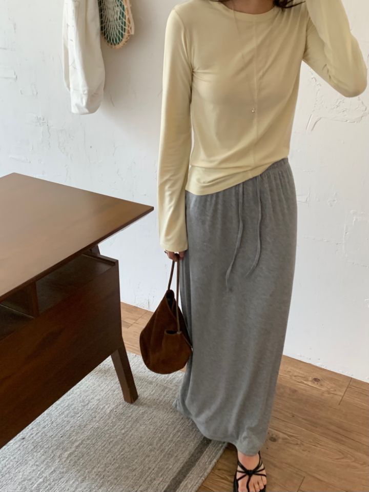 KOMOREBI韓國直郵實拍女士新款時尚26春夏休閑推薦長袖T恤KOMOREBI長袖T恤